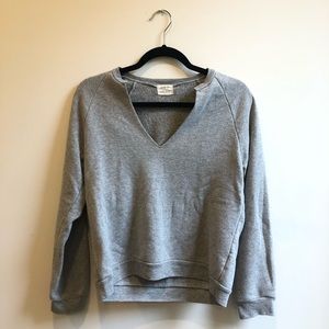 PST - Gray V-Neck Sweatshirt